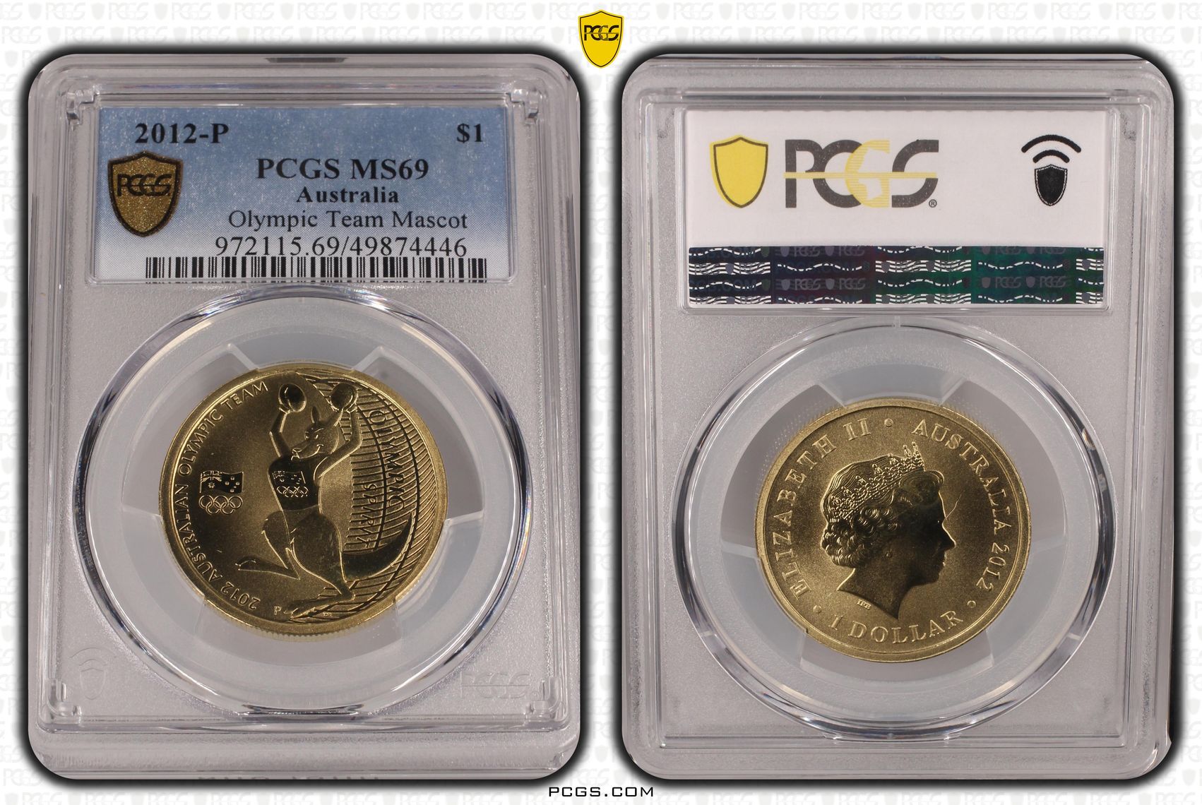 Olympic Team Mascot , One Dollar, 2012-P, PCGS MS69