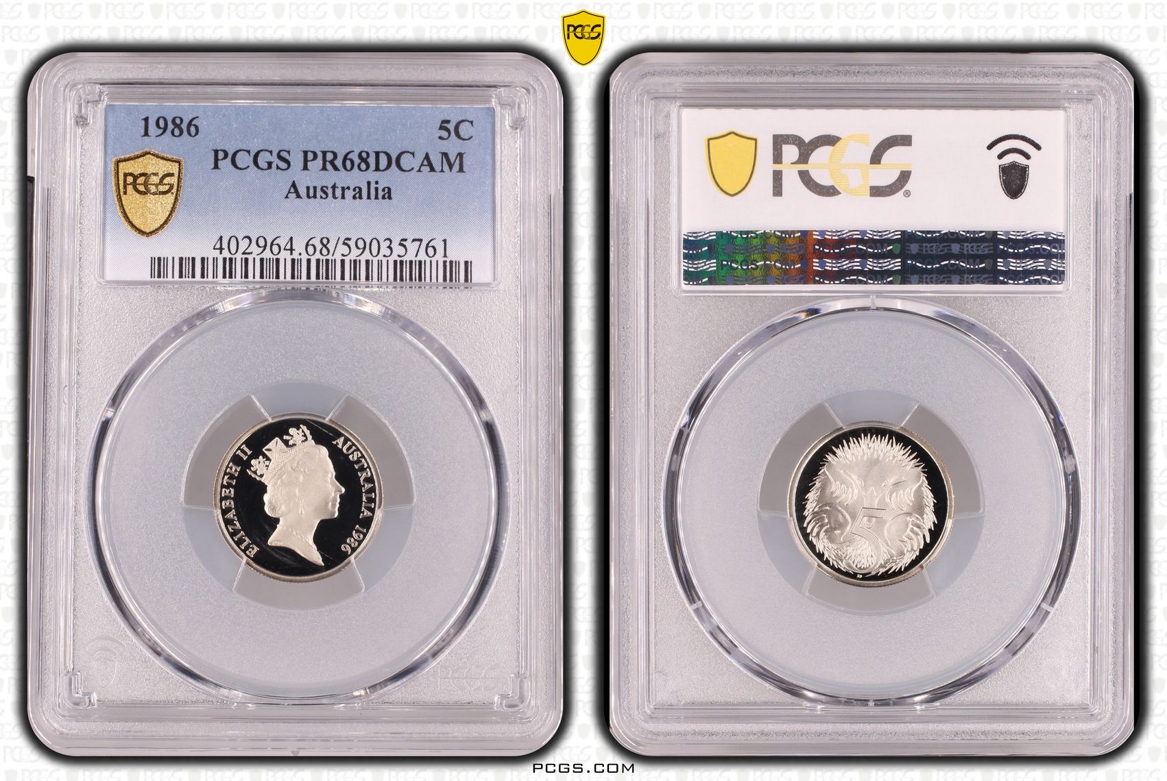 Five Cent, 1986, PCGS PR68DCAM
