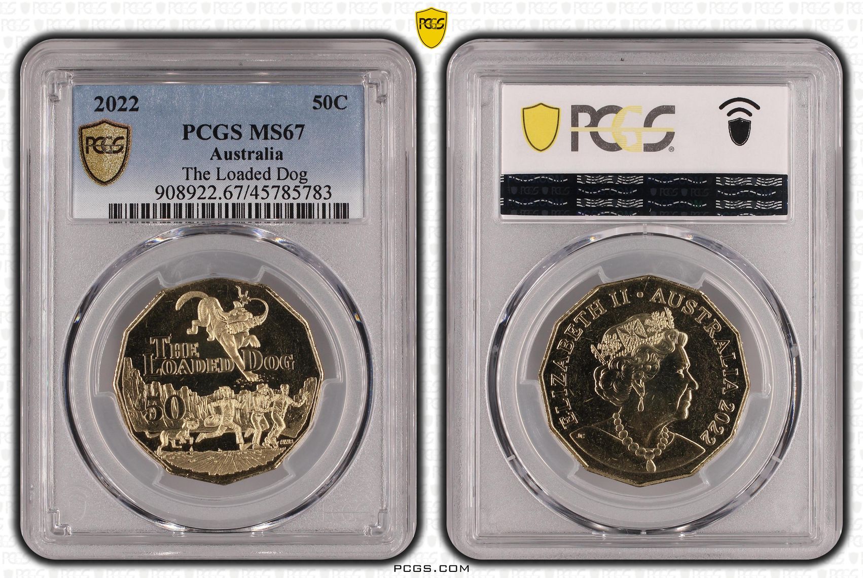 The Loaded Dog, Fifty Cent, 2022, PCGS MS 67