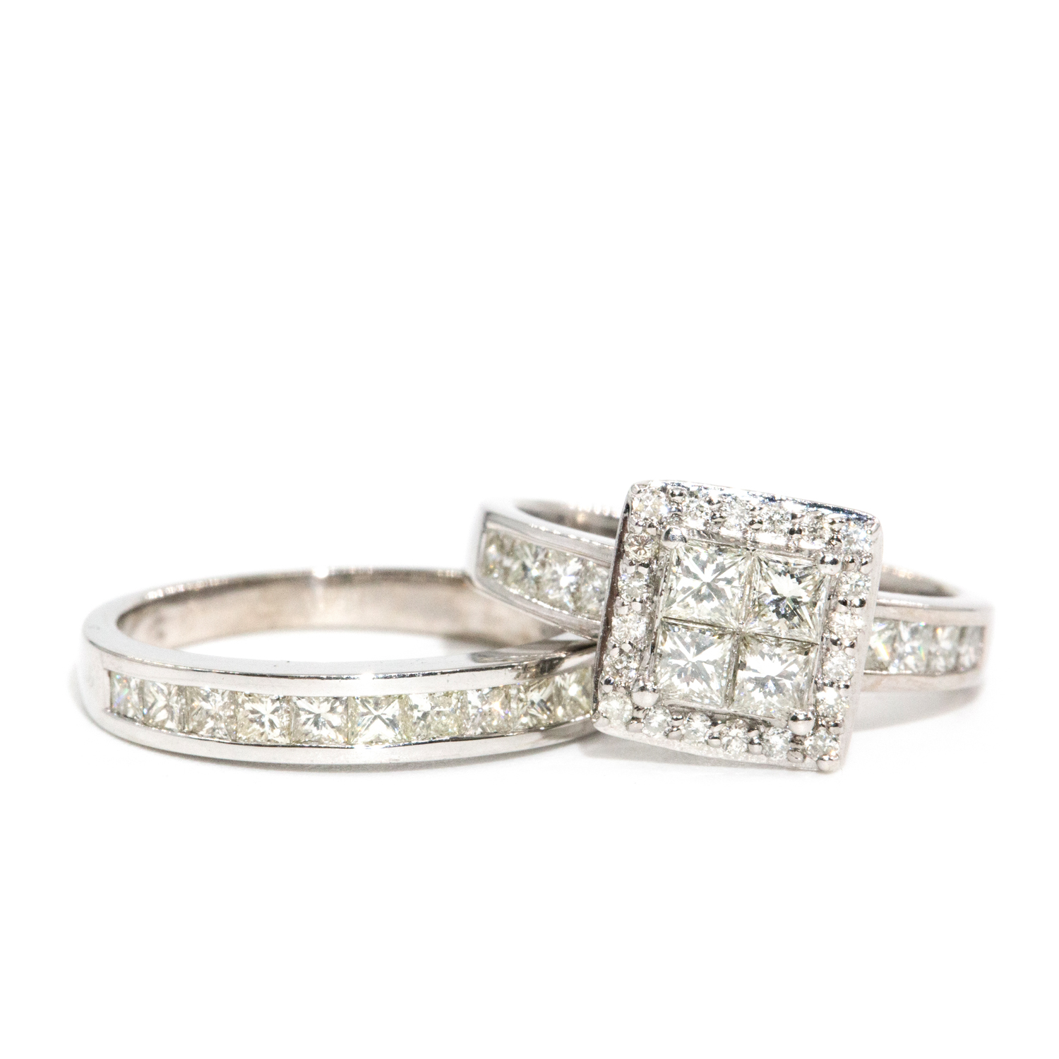 1.24 Carat Diamond Bridal Set in 18ct Gold