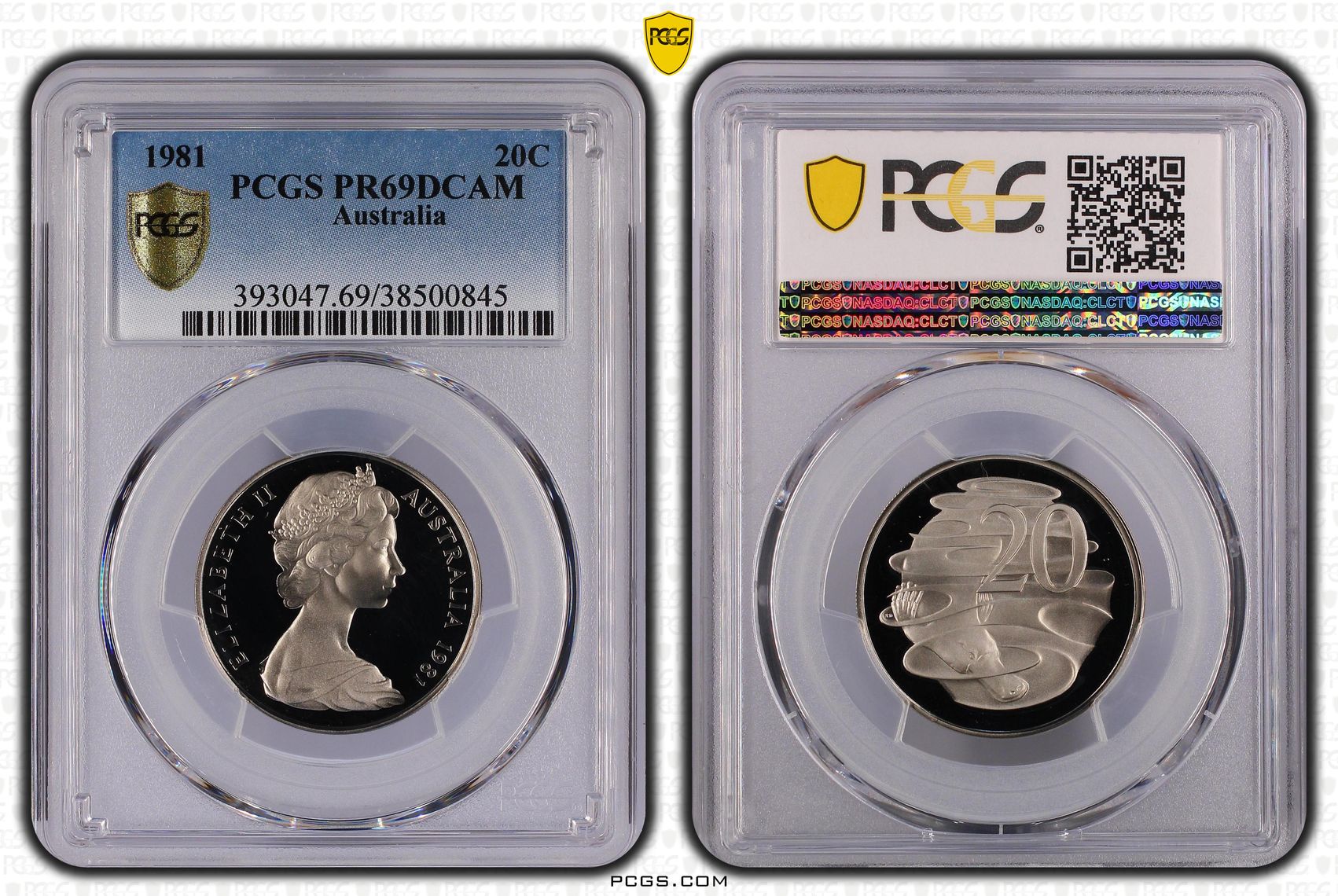 Elizabeth II, Twenty Cent, 1981, PCGS PR69DCAM