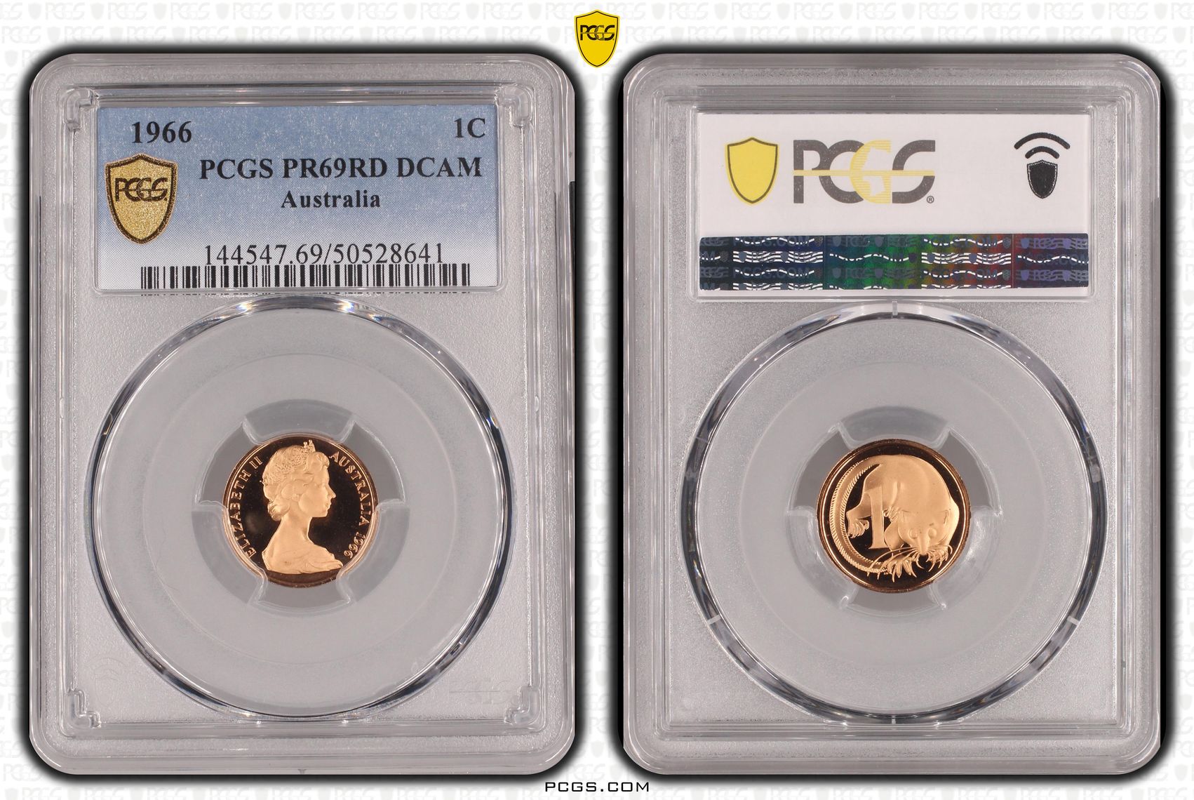One Cent, 1966, Pcgs Pr69dcam