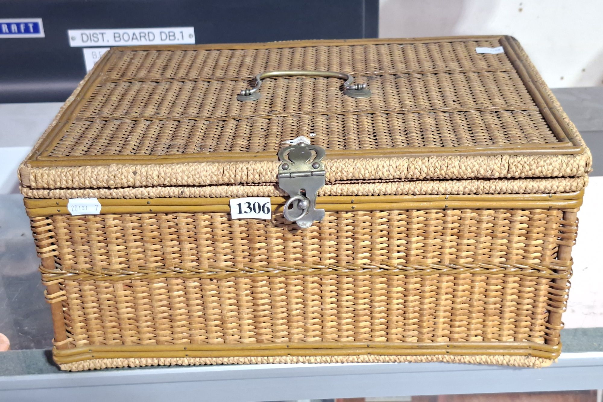 Lace And Linen In Cane Basket