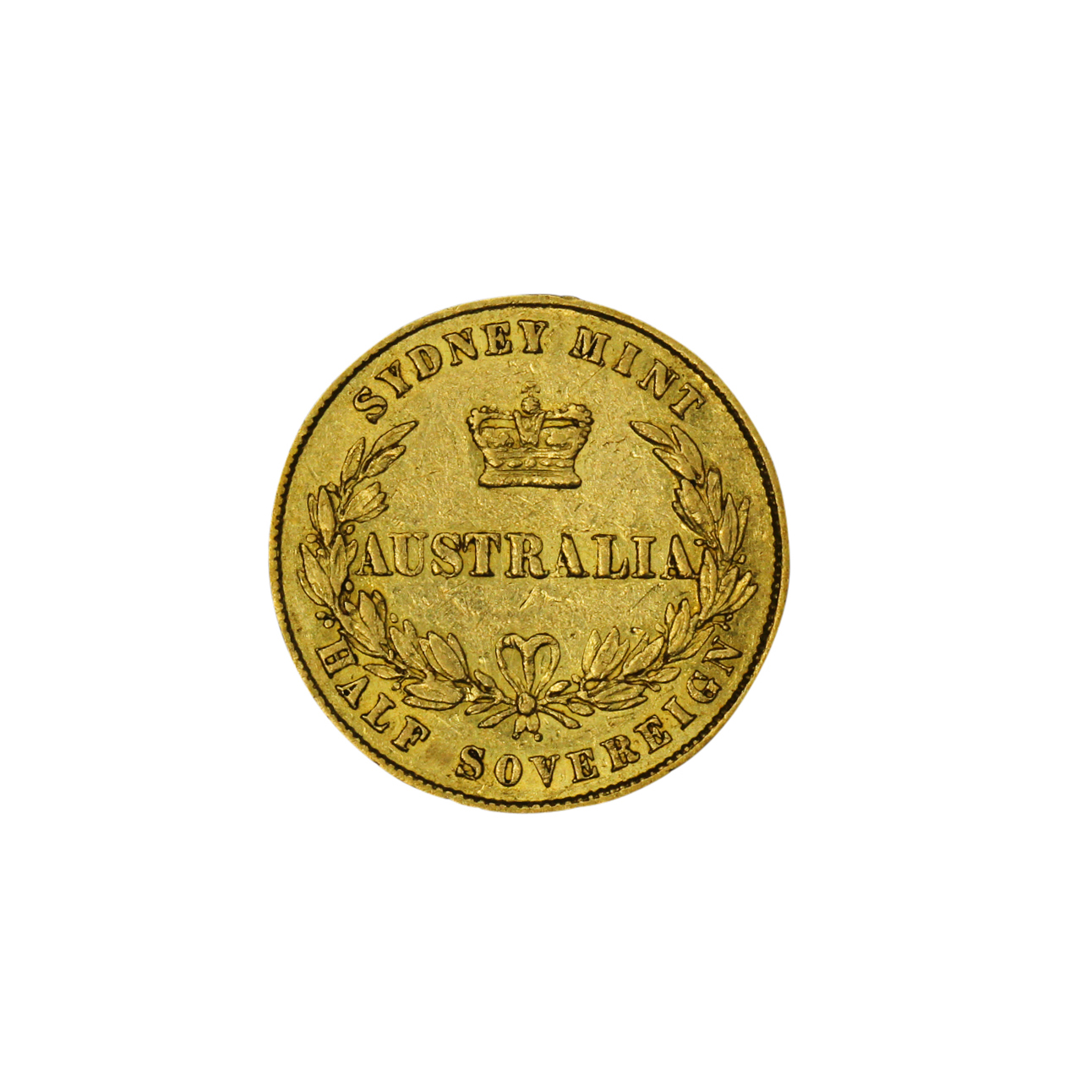1167. · Victoria, Half Sovereign, 1865, VF