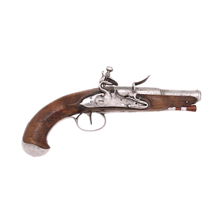 PISTOLET SKAŁKOWY, FRANCJA, XVIII W.