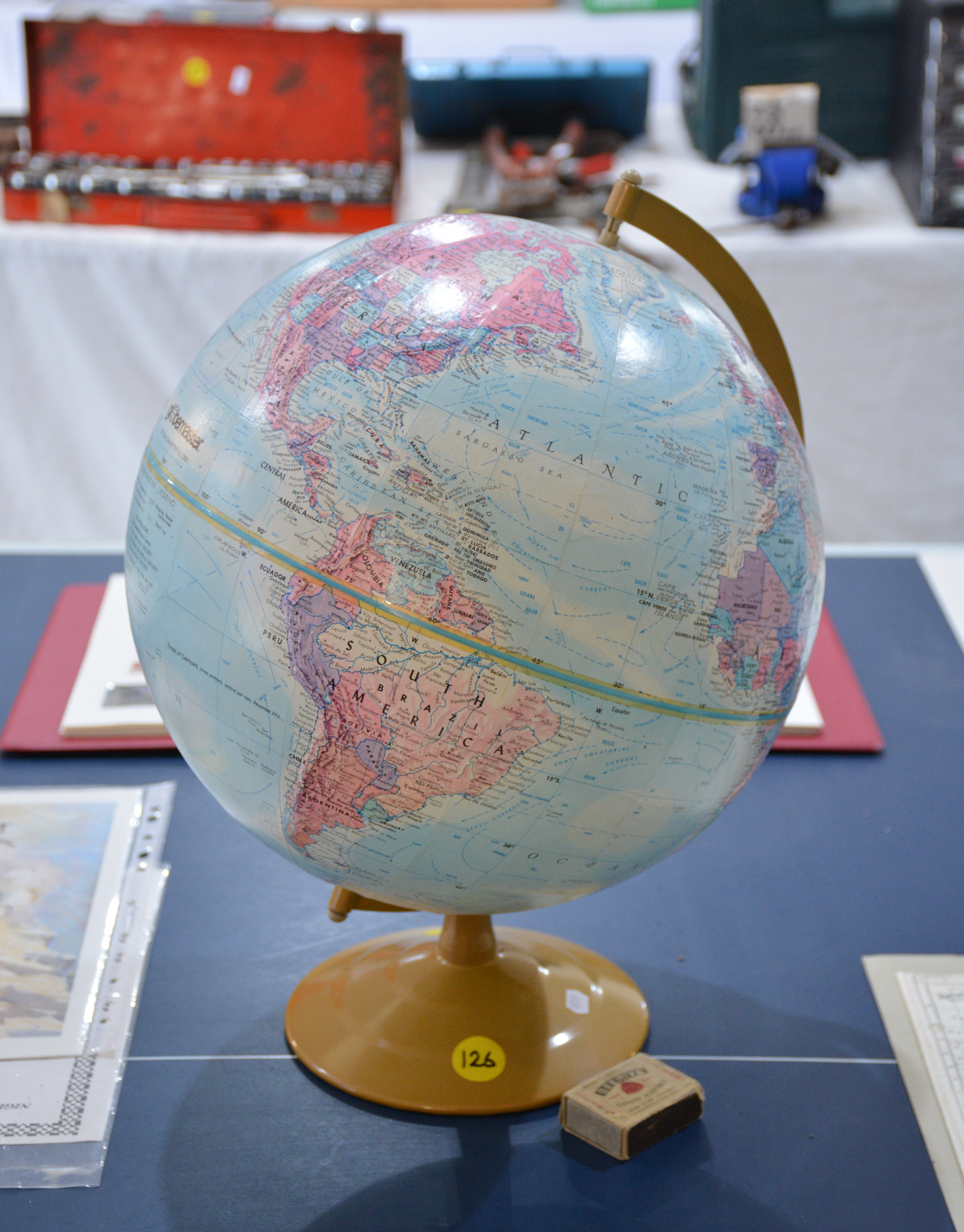 World Globe on Stand — sold at auction in New Zealand for $45