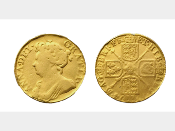 1714 Queen Anne 'Post Union' Gold Guinea (Ex-Mount)