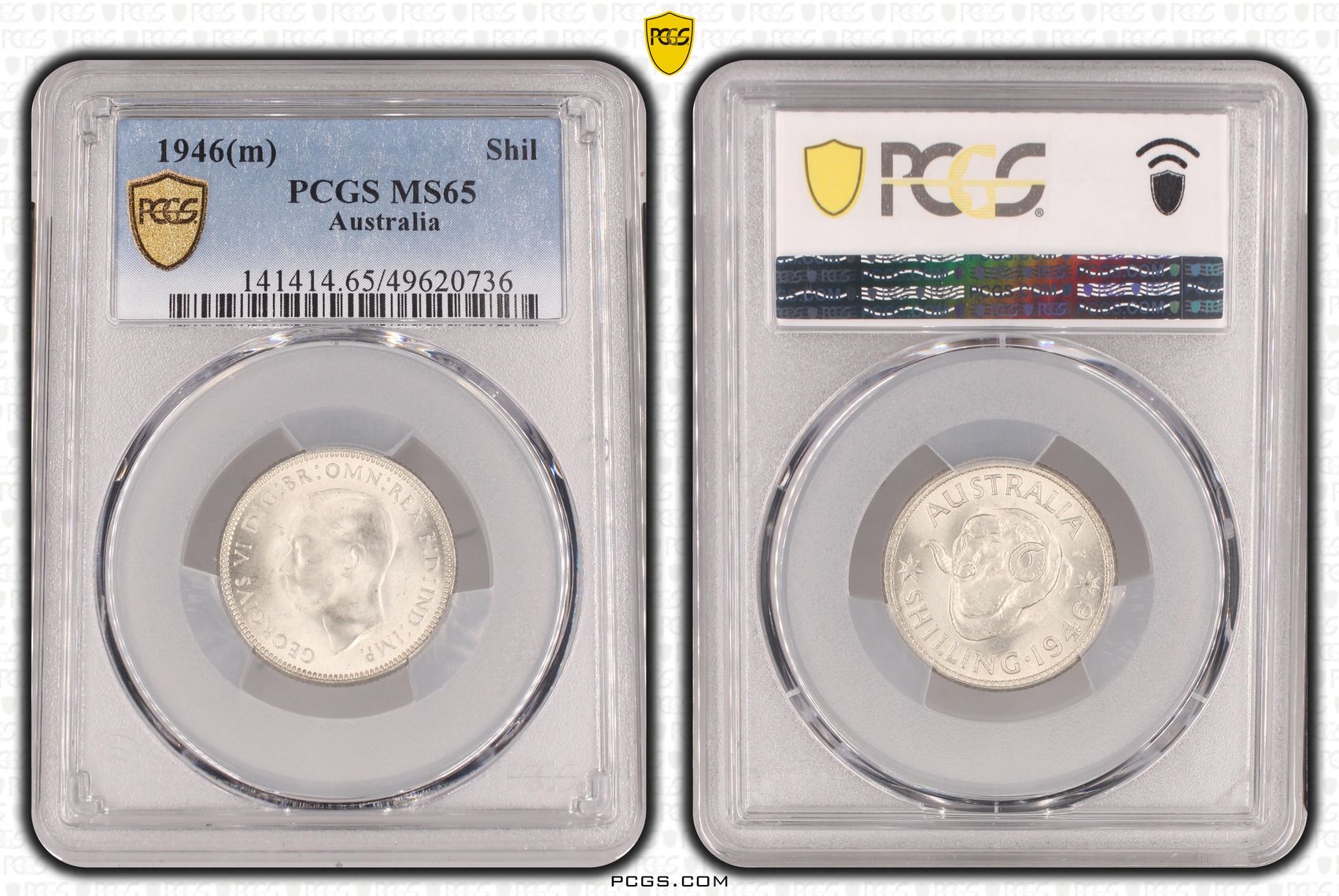 George VI, Shilling, 1946(m), PCGS MS65