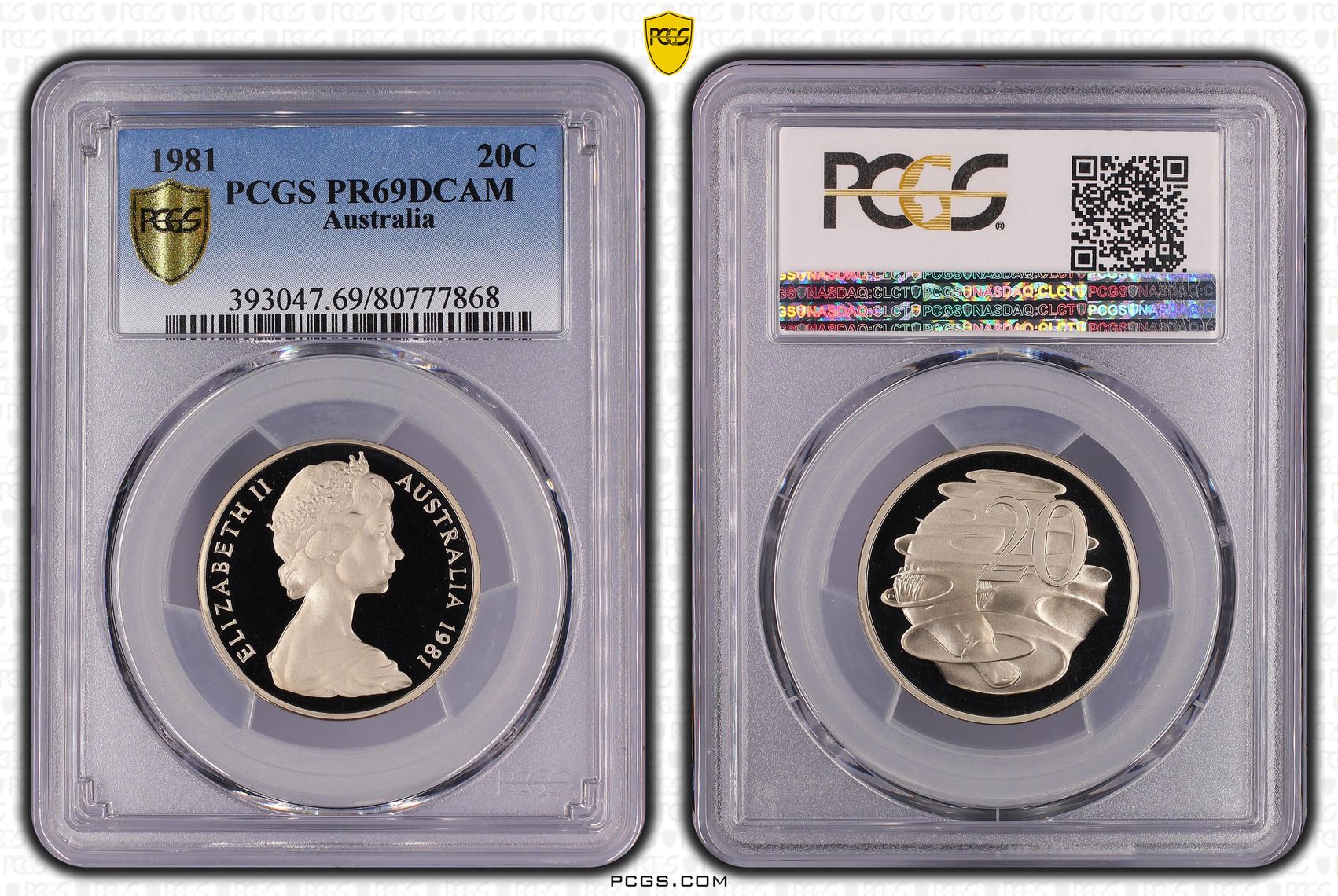 Elizabeth II, Twenty Cent, 1981, PCGS PR69DCAM
