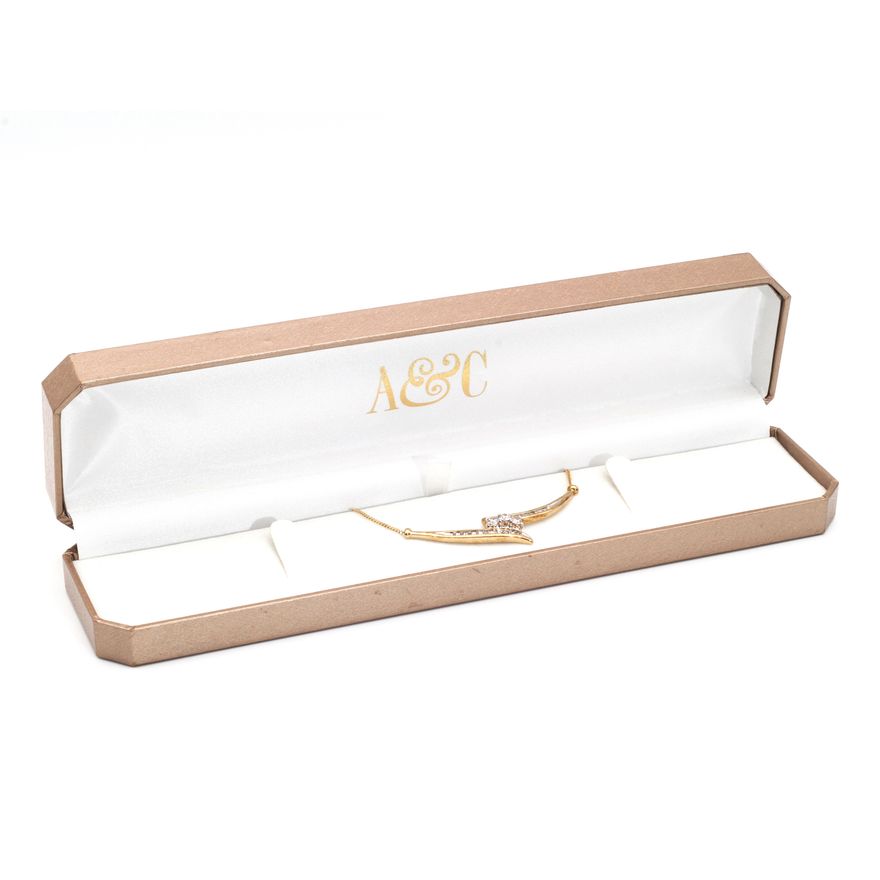 1ct Diamond 9ct Gold Necklace 5.57g