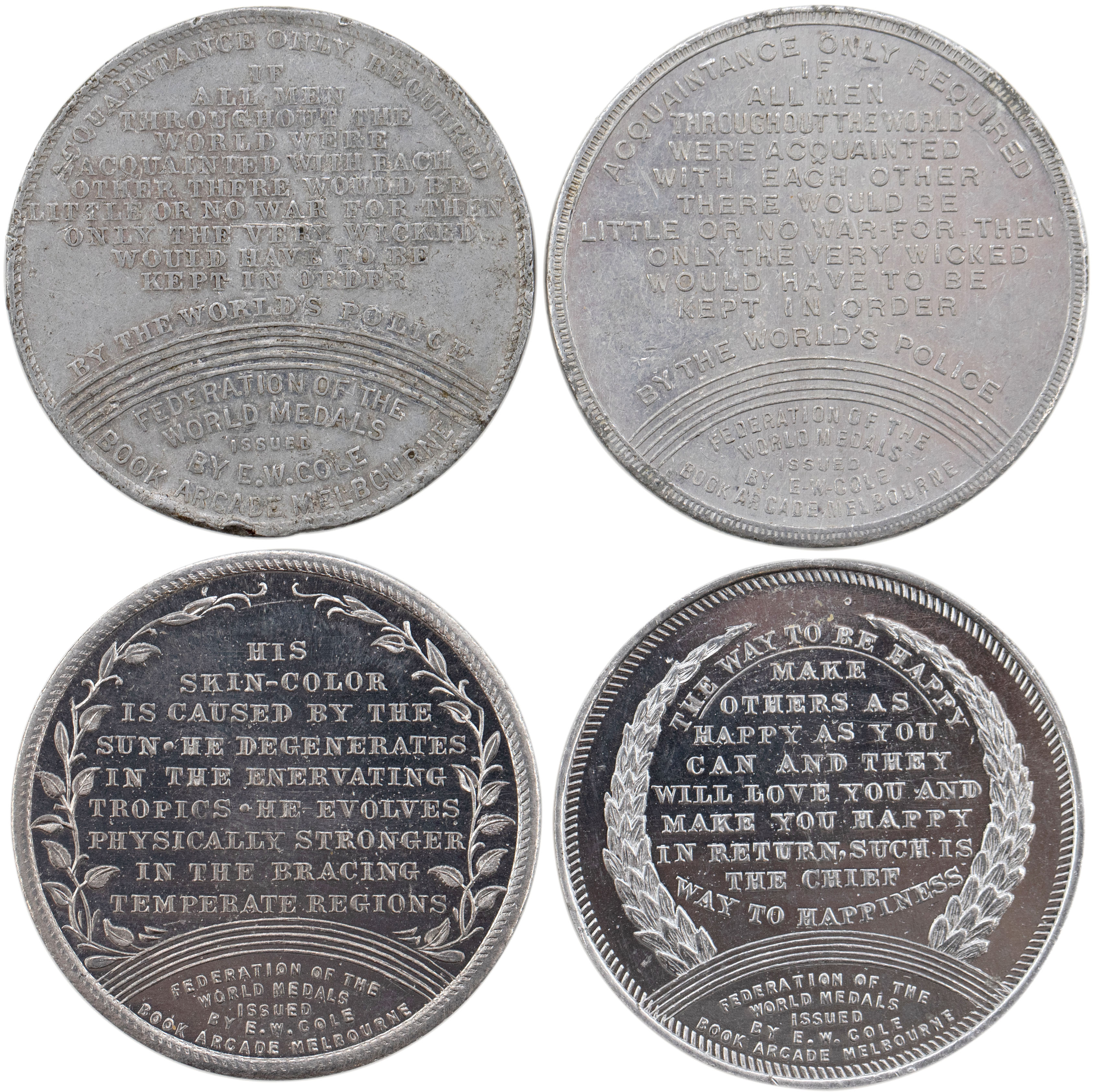 Cole's Arcade, Melbourne, Vic., Advertising Token, 1879 - 1918, EF - CHU