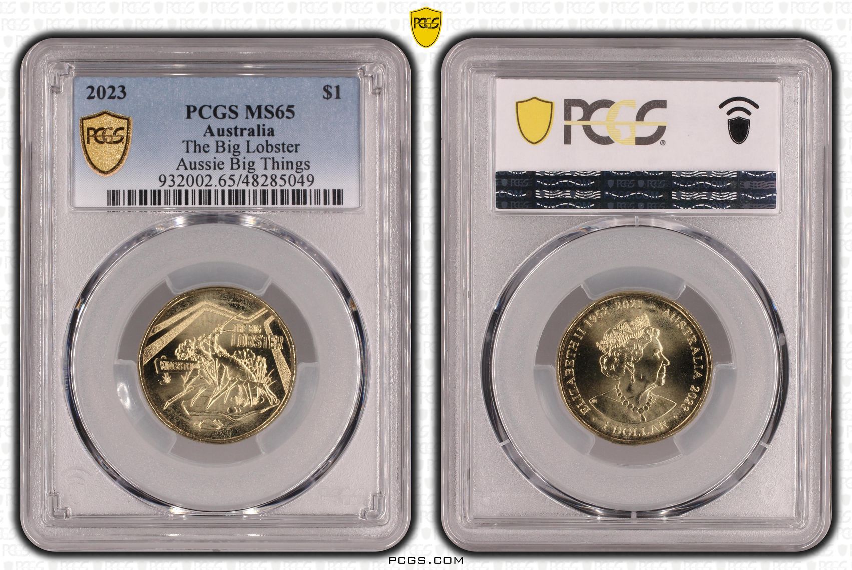 The Big Lobster Aussie Big Things, One Dollar, 2023, PCGS MS65