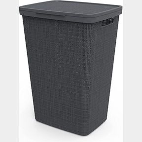 Curver by Keter - Jute Laundry Hamper Grey - lid cracked/side cracked