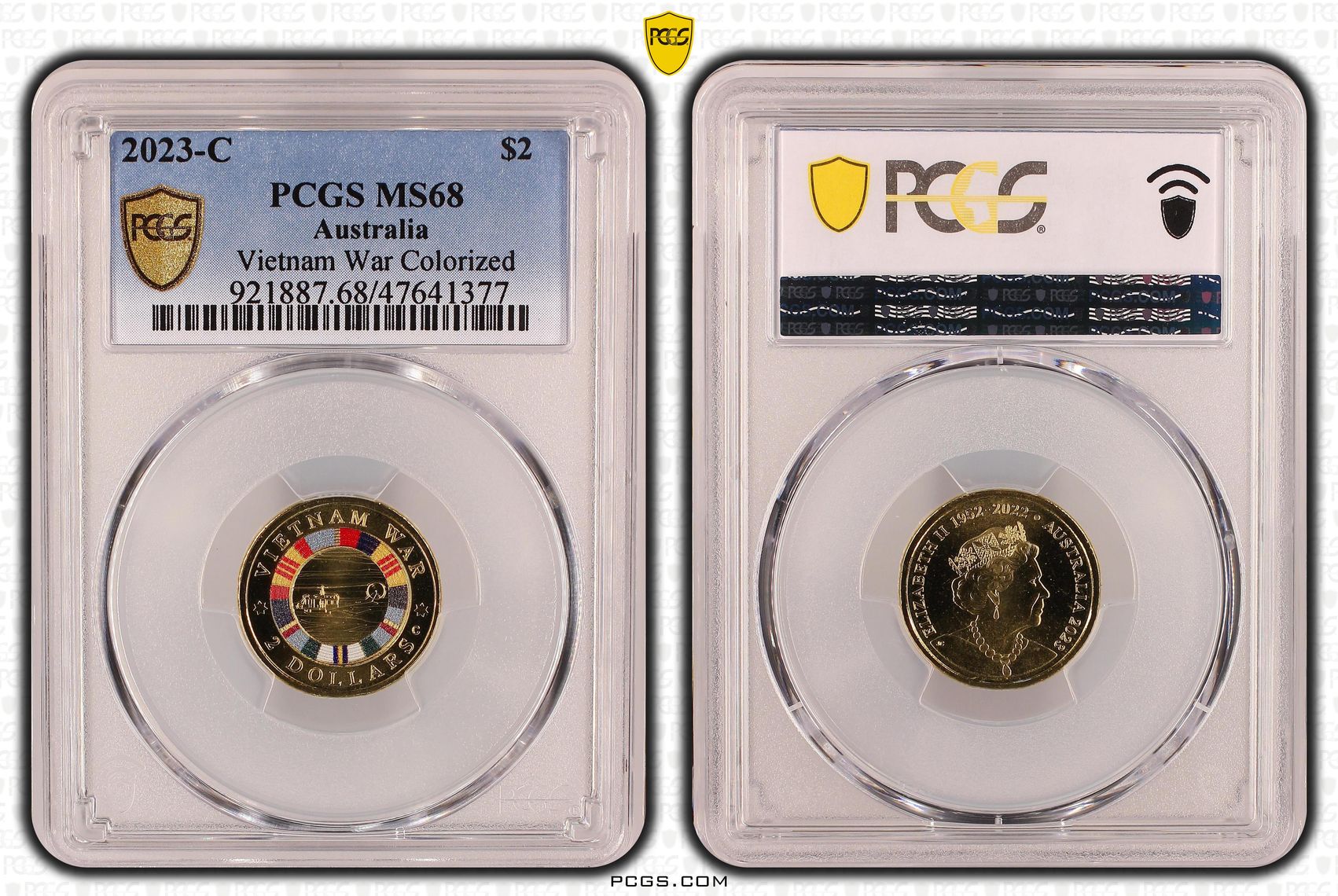 Vietnam War Colourised, Two Dollar, 2023-C, PCGS MS68