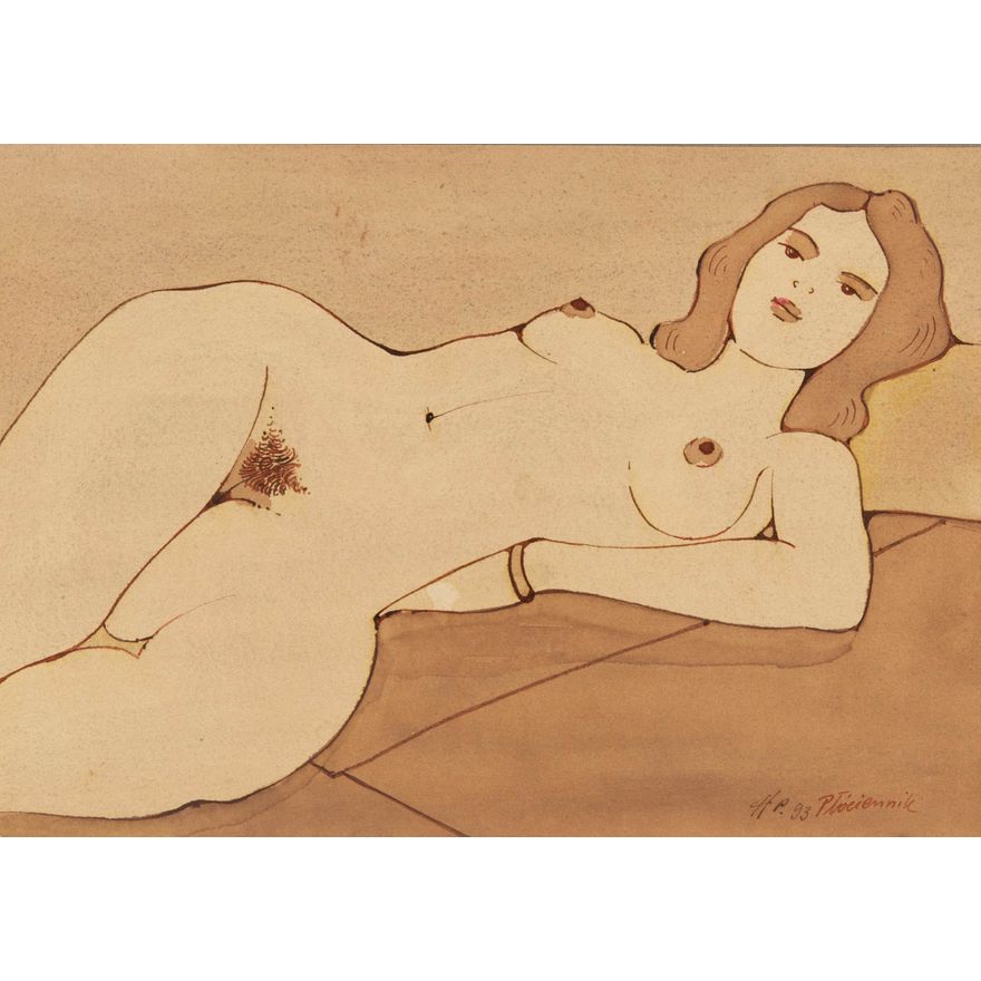 Henryk Płóciennik | Akt leżący, 1993 r.