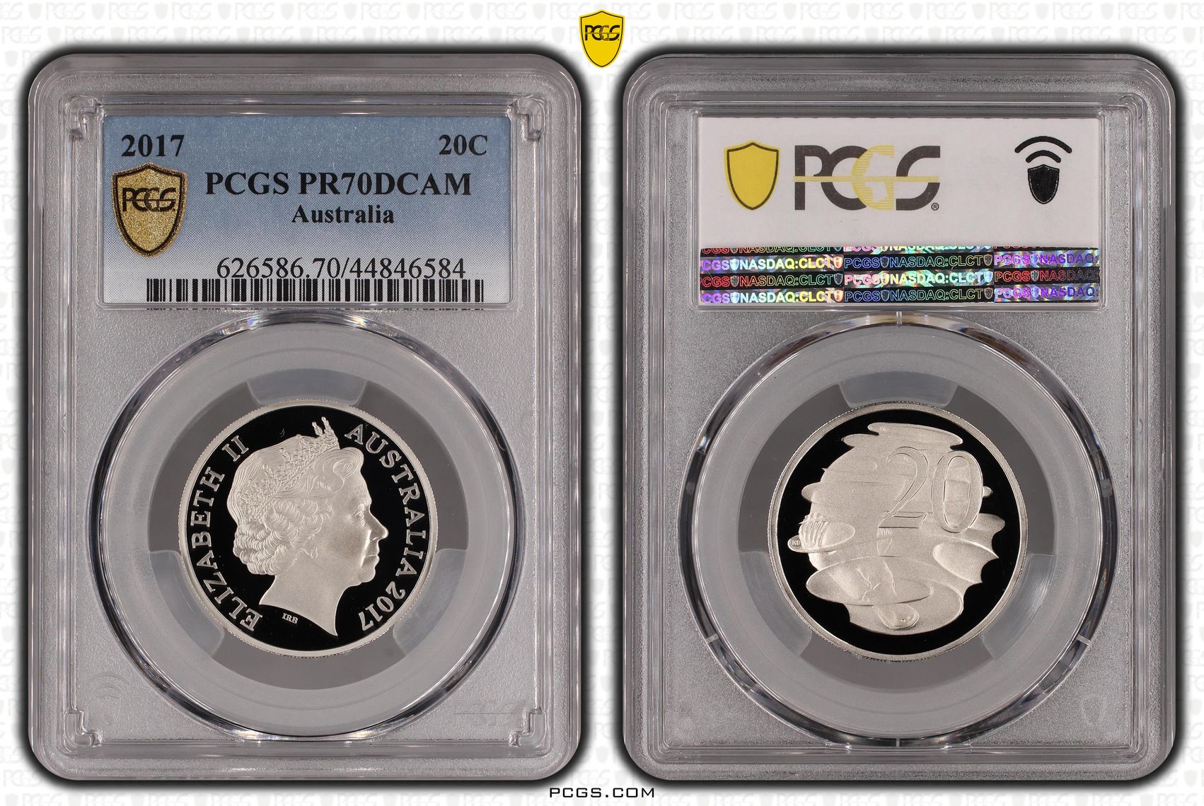 2017 Australia Twenty Cent, 20c PCGS - PR70DCAM POP 63/0 -584