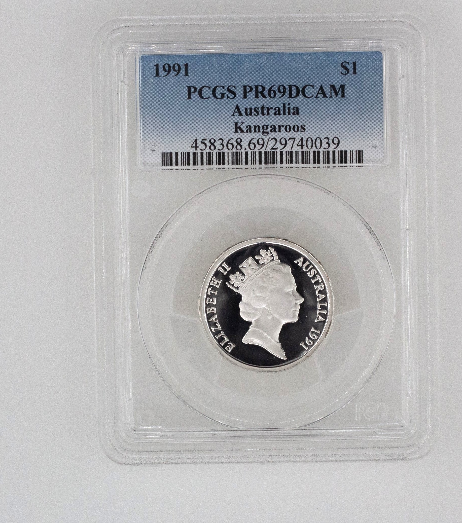 Elizabeth II, Silver, One Dollar, PR69DCAM , 1991