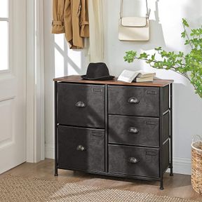 ***NEW WIDE DRESSER FABRICE 5 DRESSER DRAWER LVT05H***