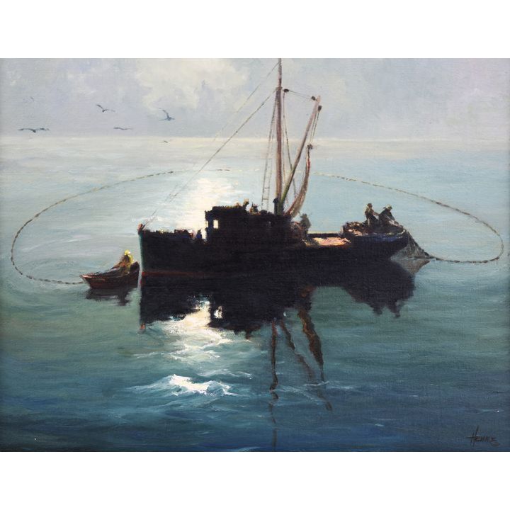 Ellen Henne Goodale ''Fishing Boat'' Oil