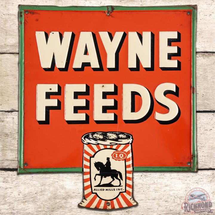 Wayne Feeds Embossed Die Cut SST Sign w/ Logo