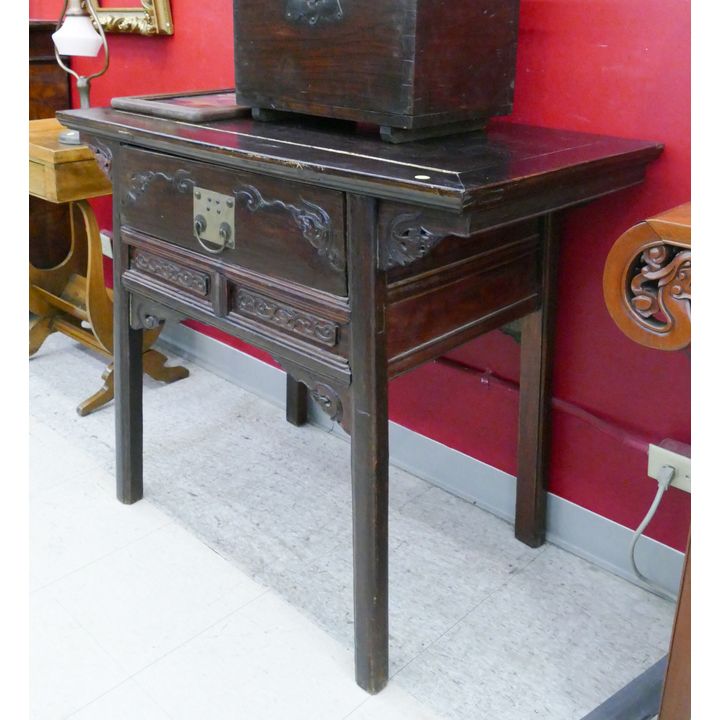 Antique Chinese Elmwood Altar Table- 34x41x23''
