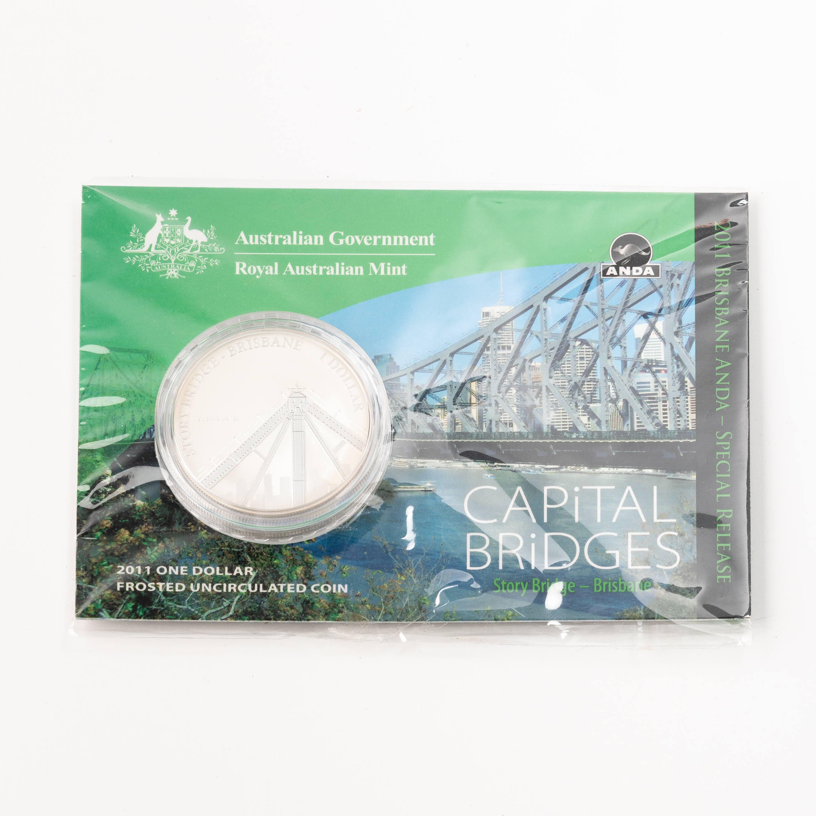 44 · Elizabeth II, RAM / ANDA - Capital Bridges, One Dollar, 2011,  UNC