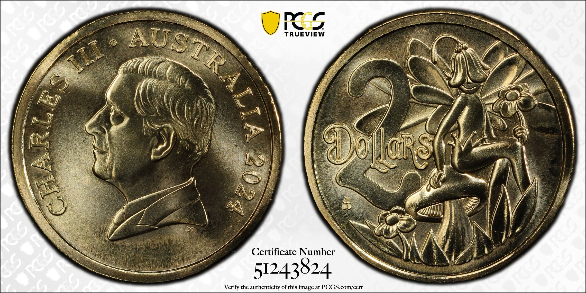 Tooth Fairy, POP 17/0, Two Dollar, 2024, PCGS MS70