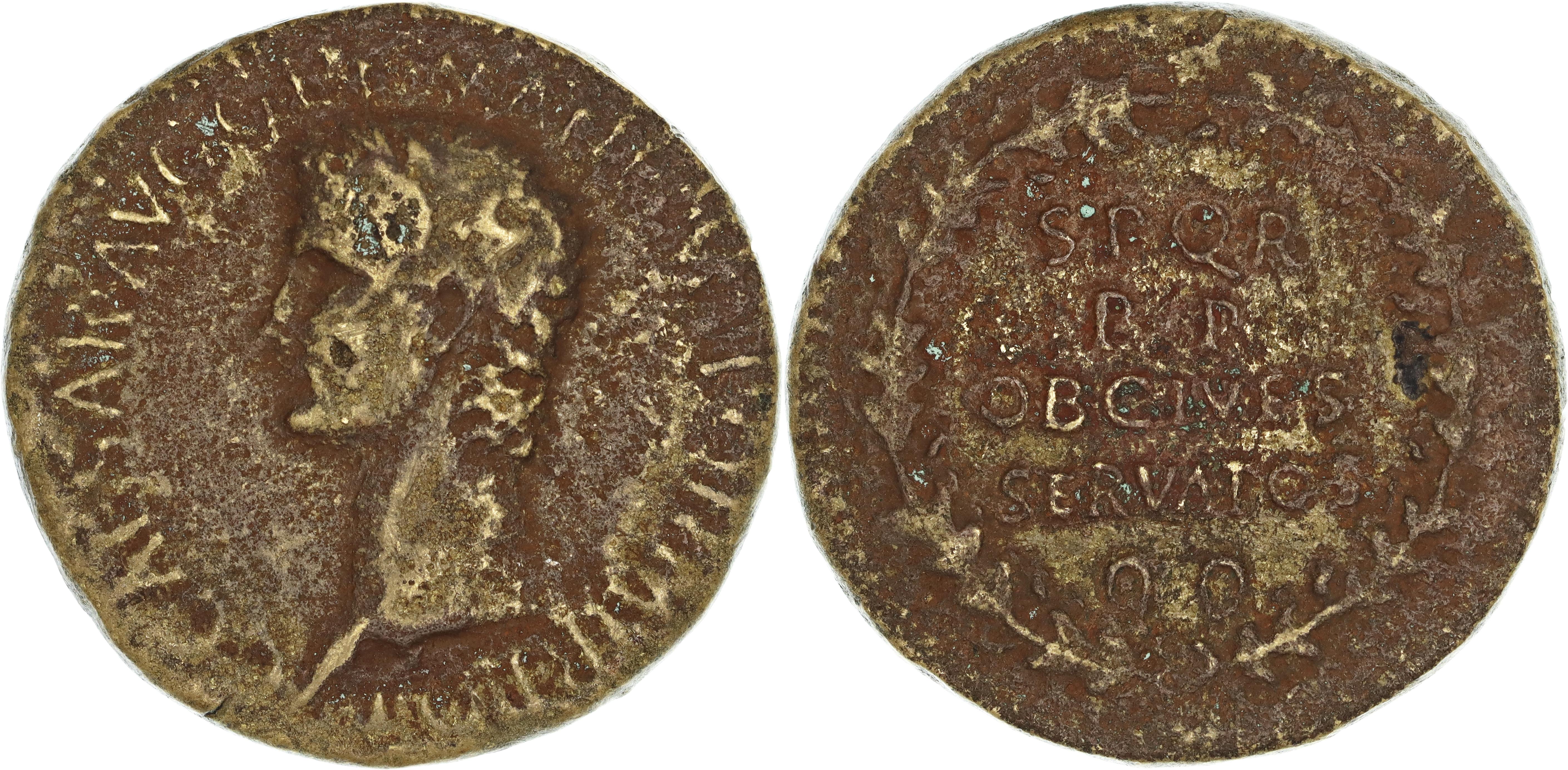 Roman Empire, Gaius (Caligula), Æ Sestertius, 37-38 AD, gF