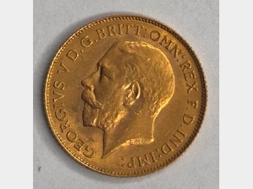 1913 GEORGE V LONDON MINT GOLD HALF SOVEREIGN