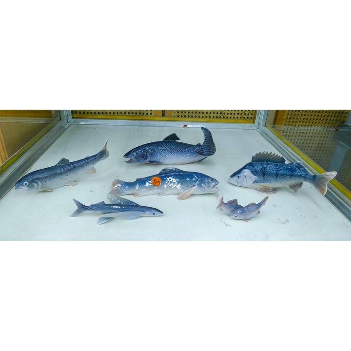 6pc B&G and Royal Copenhagen Fish Figurines 4'' to 8.5''