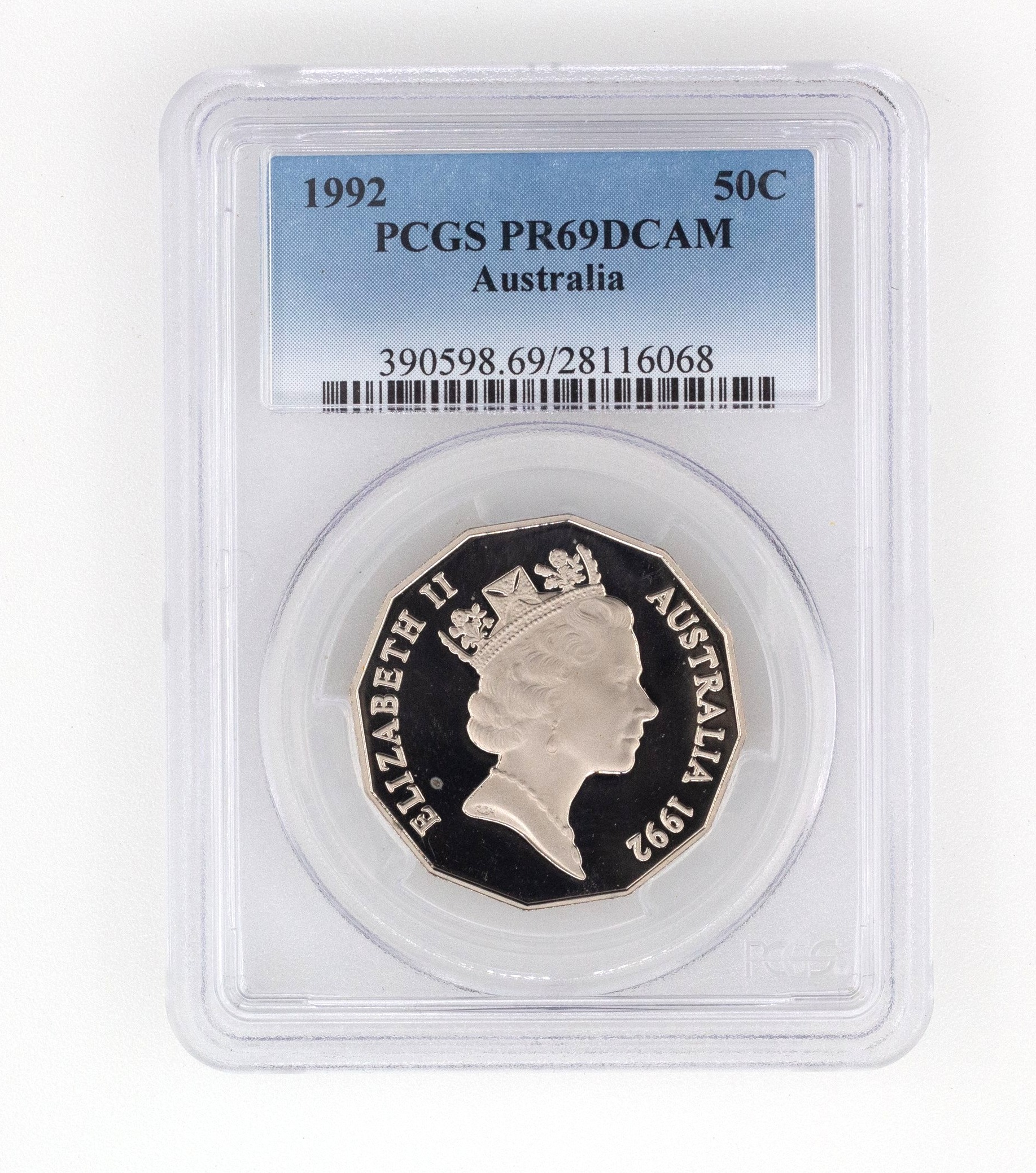 Elizabeth II, Fifty Cent, PR69DCAM , 1992