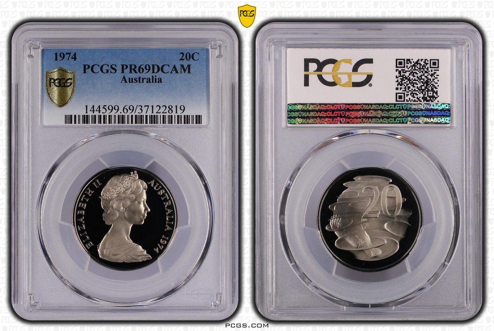 172 · 1974 Australia Twenty Cent, 20c Proof PCGS - PR69DCAM -819