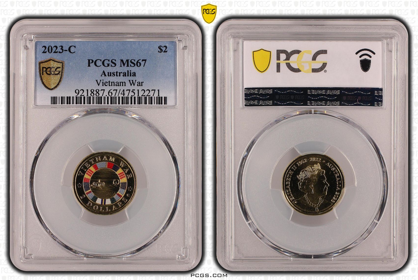 Elizabeth II, Vietnam War Colorized , Two Dollar, 2023-C, PCGS MS67
