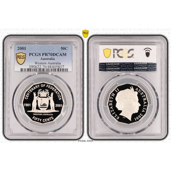 Elizabeth II, Western Australia, Fifty Cent, 2001, PCGS PR70DCAM