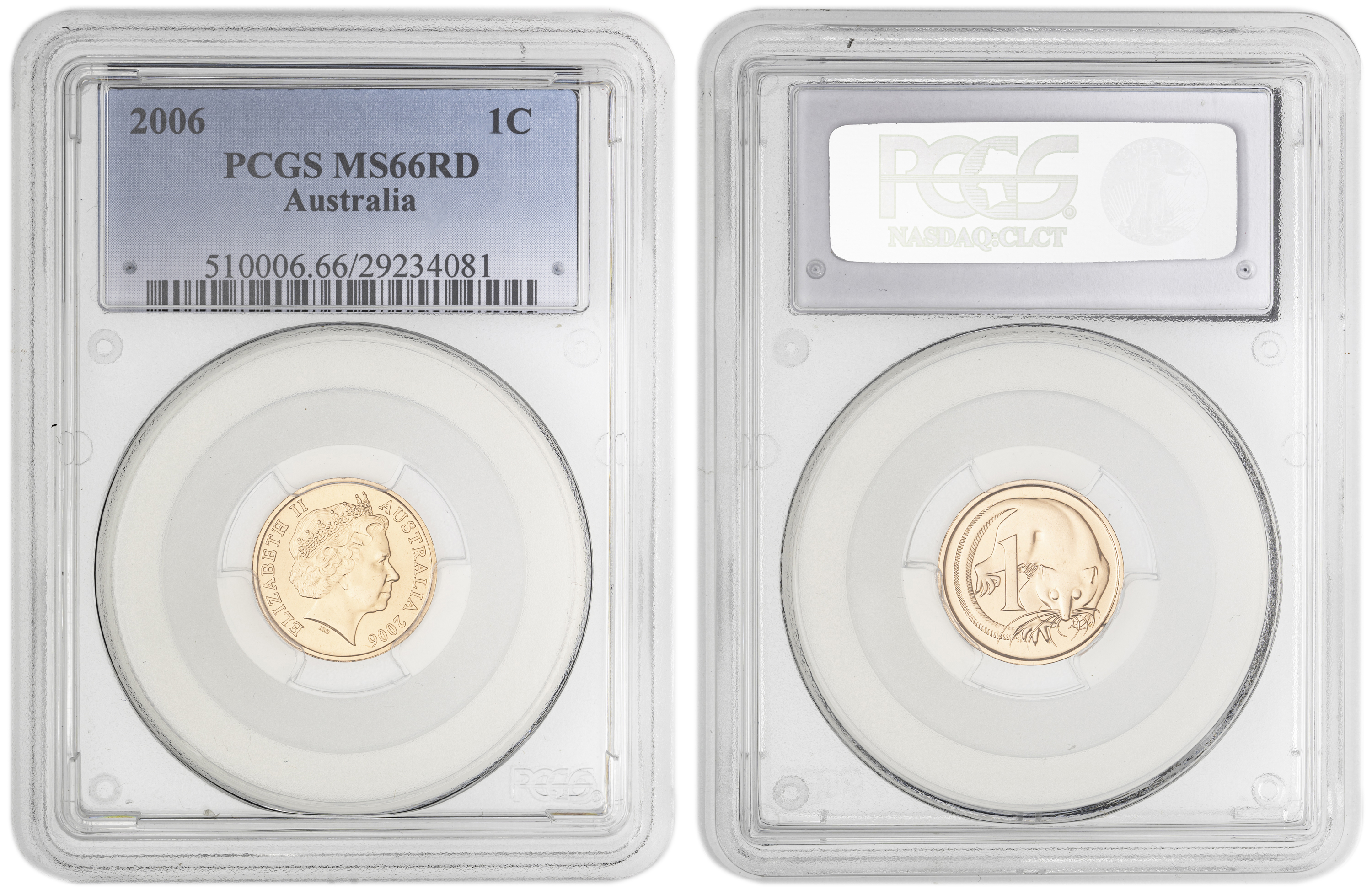 62 · KM-767, One Cent, 2006, PCGS MS66RD