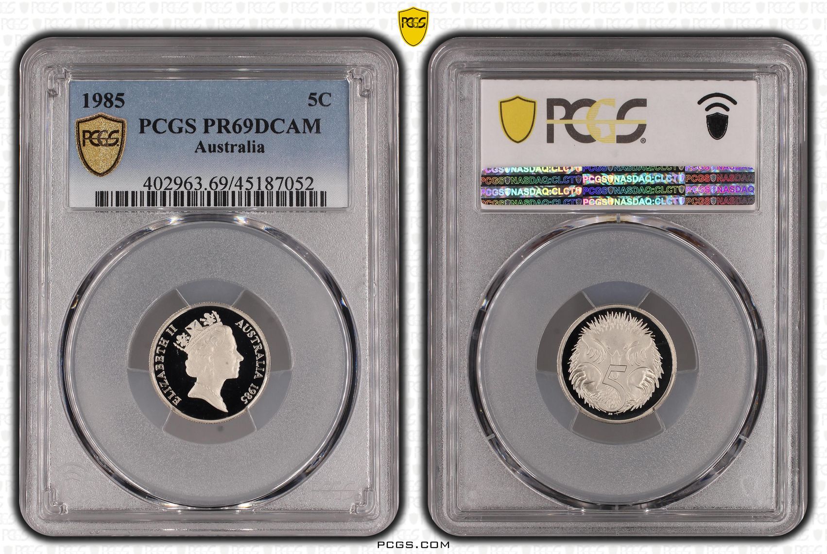 Five Cent, 1985, PCGS PR69DCAM