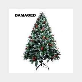 Christmas Tree with White Tips and Pine Cone 1.8m - Tk-00030-DAMAGED-51724/570-bar 9902129884176