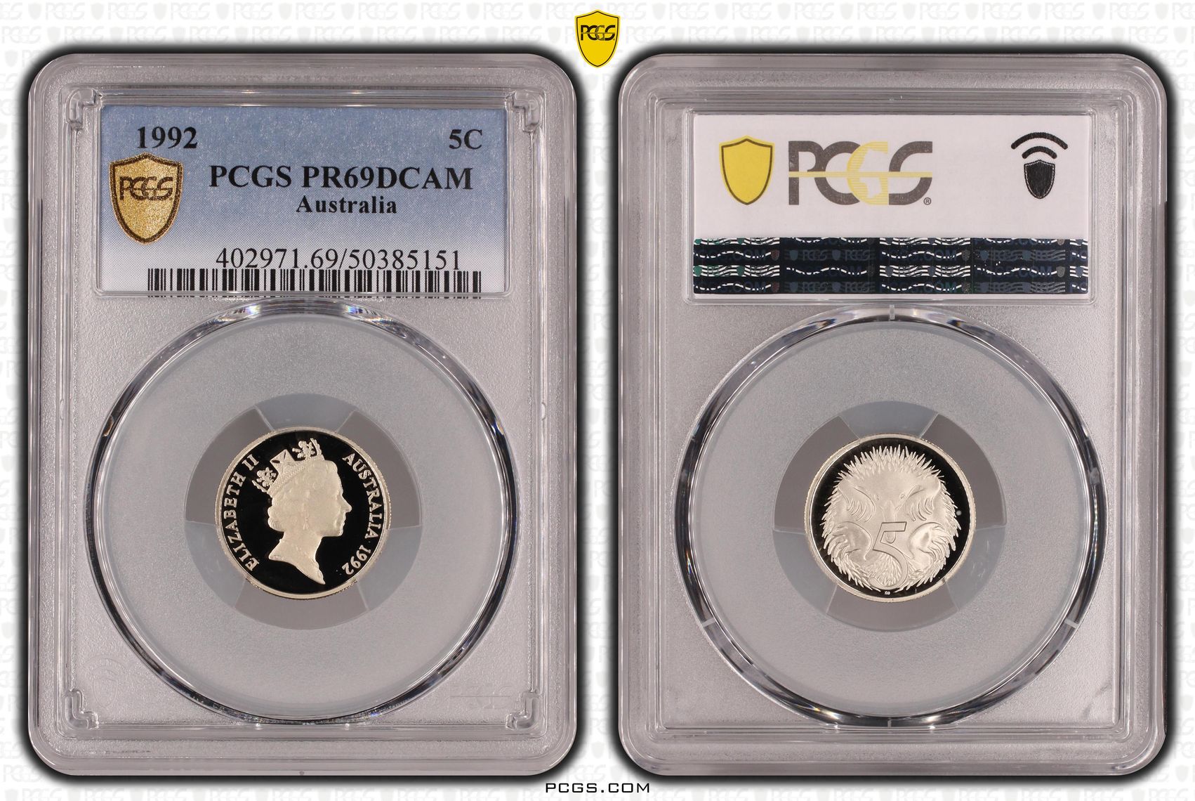 Five Cent, 1992, PCGS PR69DCAM