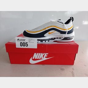 NIKE AIR MAX 97 - 921826-110 - WHITE/UNIVERSITY GOLD-DARK OBSIDIAN - UK 7
