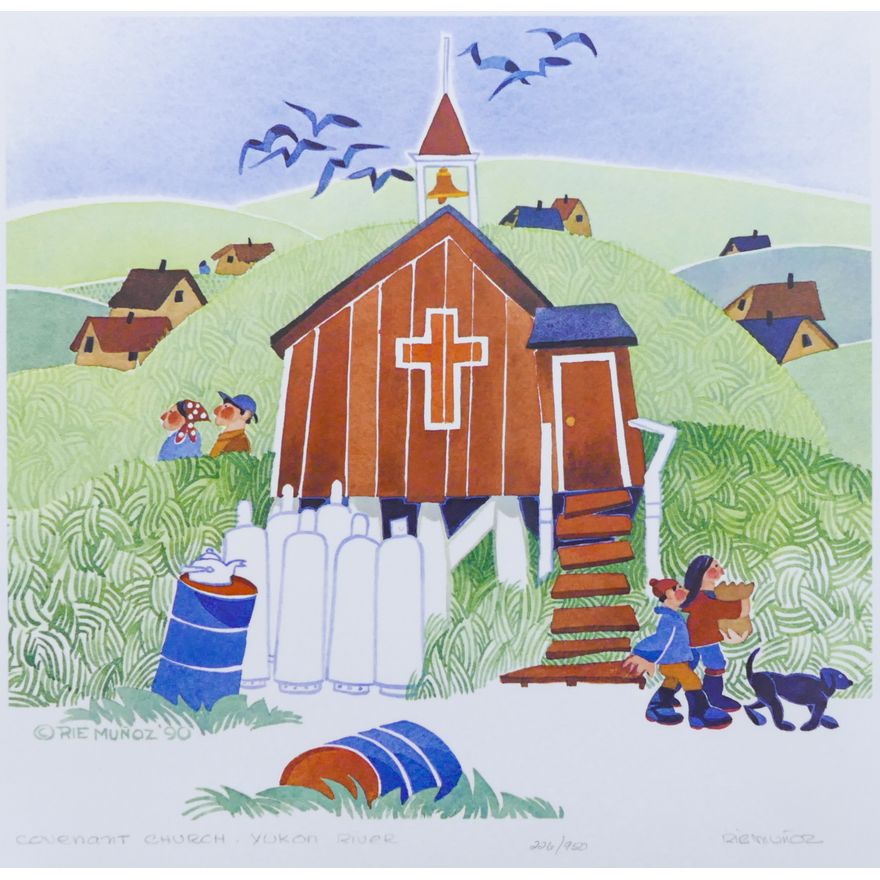 Rie Munoz ''Covenant Church, Yukon River'' 1990