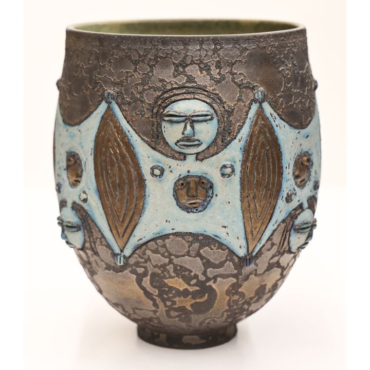 Mary & Edwin Scheier Black Volcanic Vessel