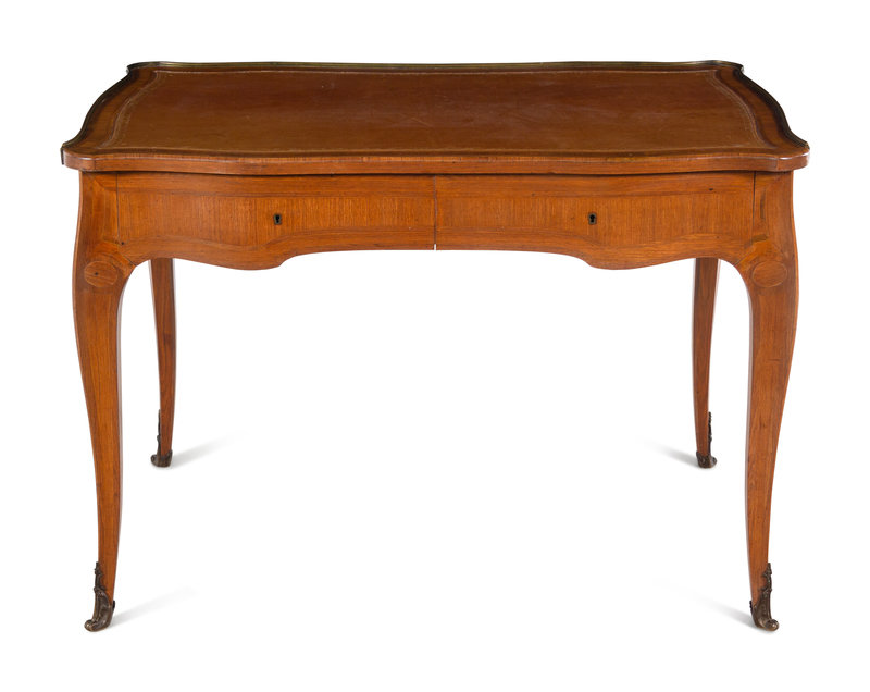 A Louis XV Style Satinwood Writing Table