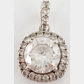 SILVER PENDANT WITH STUNNING CZ PENDANT-51921/327