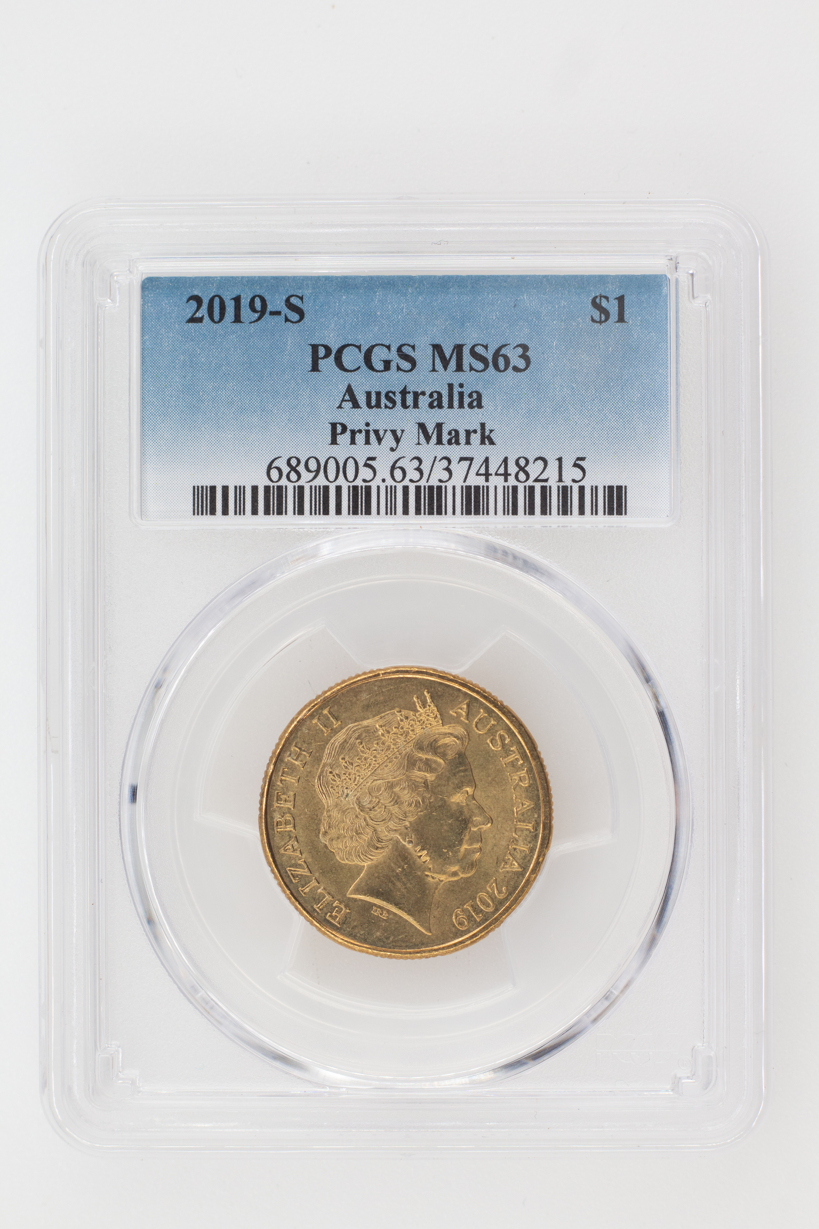 2019-S Australia One Dollar, $1 Privy Mark PCGS - MS63 -215