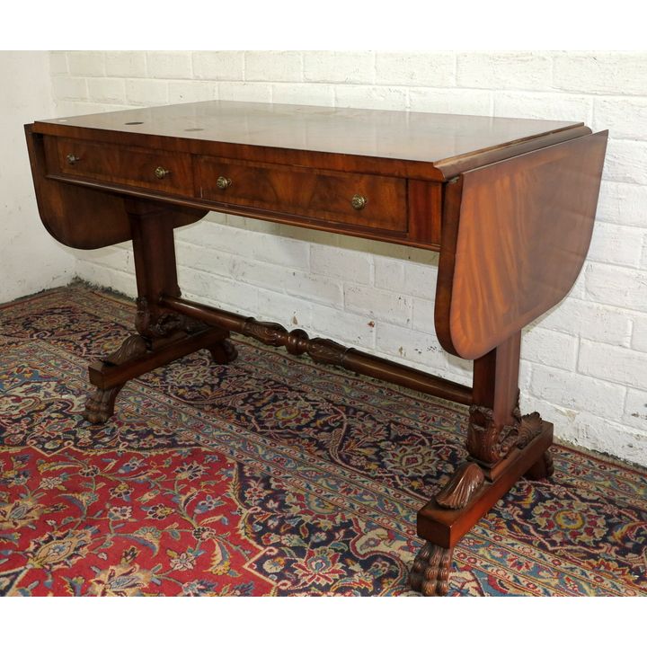 19TH CENTURY STYLE MAHOGANY SOFA TABLE
