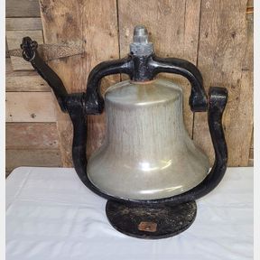 Antique ATSF Santa Fe Railroad Brass Locomotive Bell
