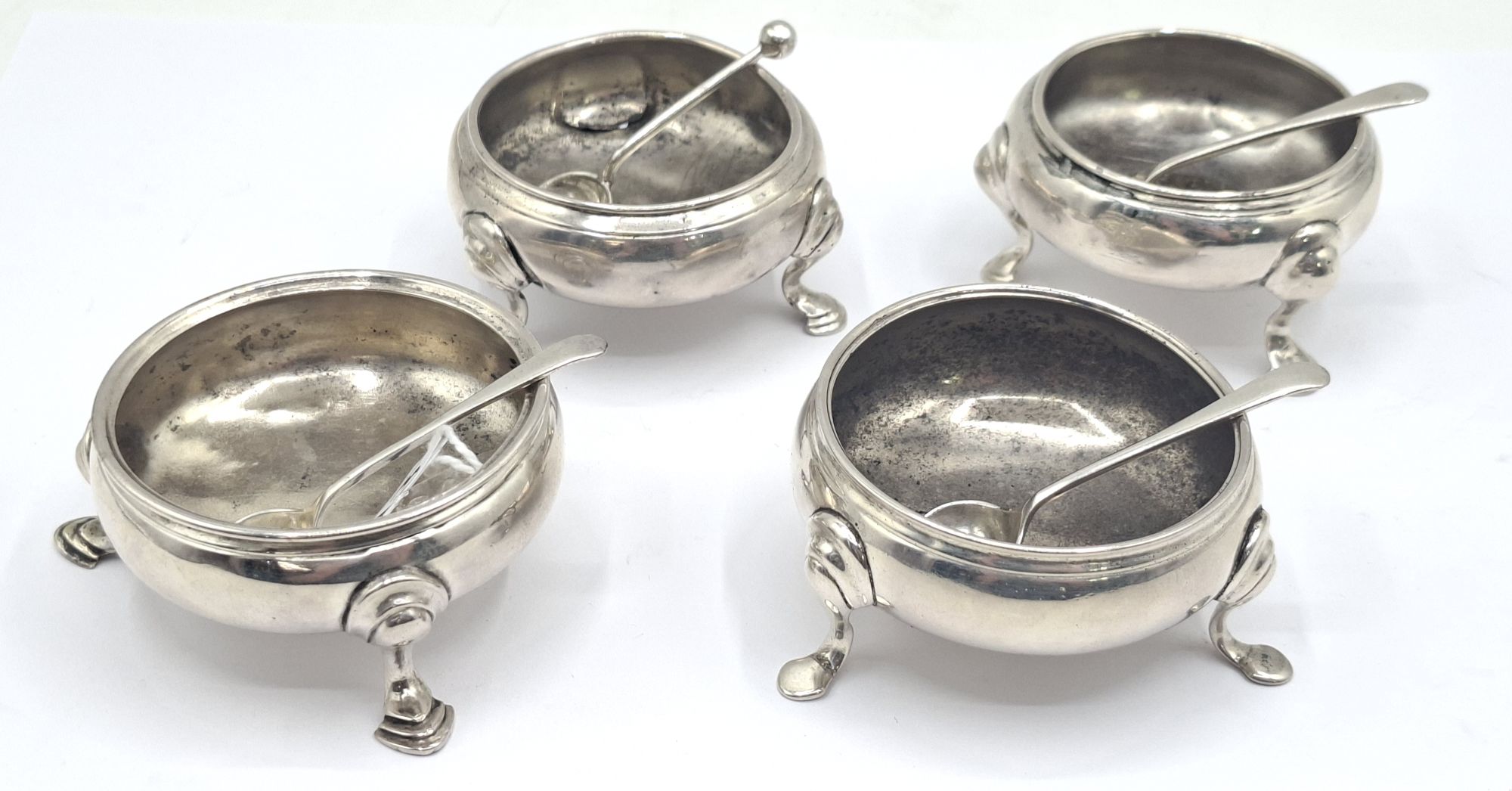 Four Sterling Silver Salt Cellars