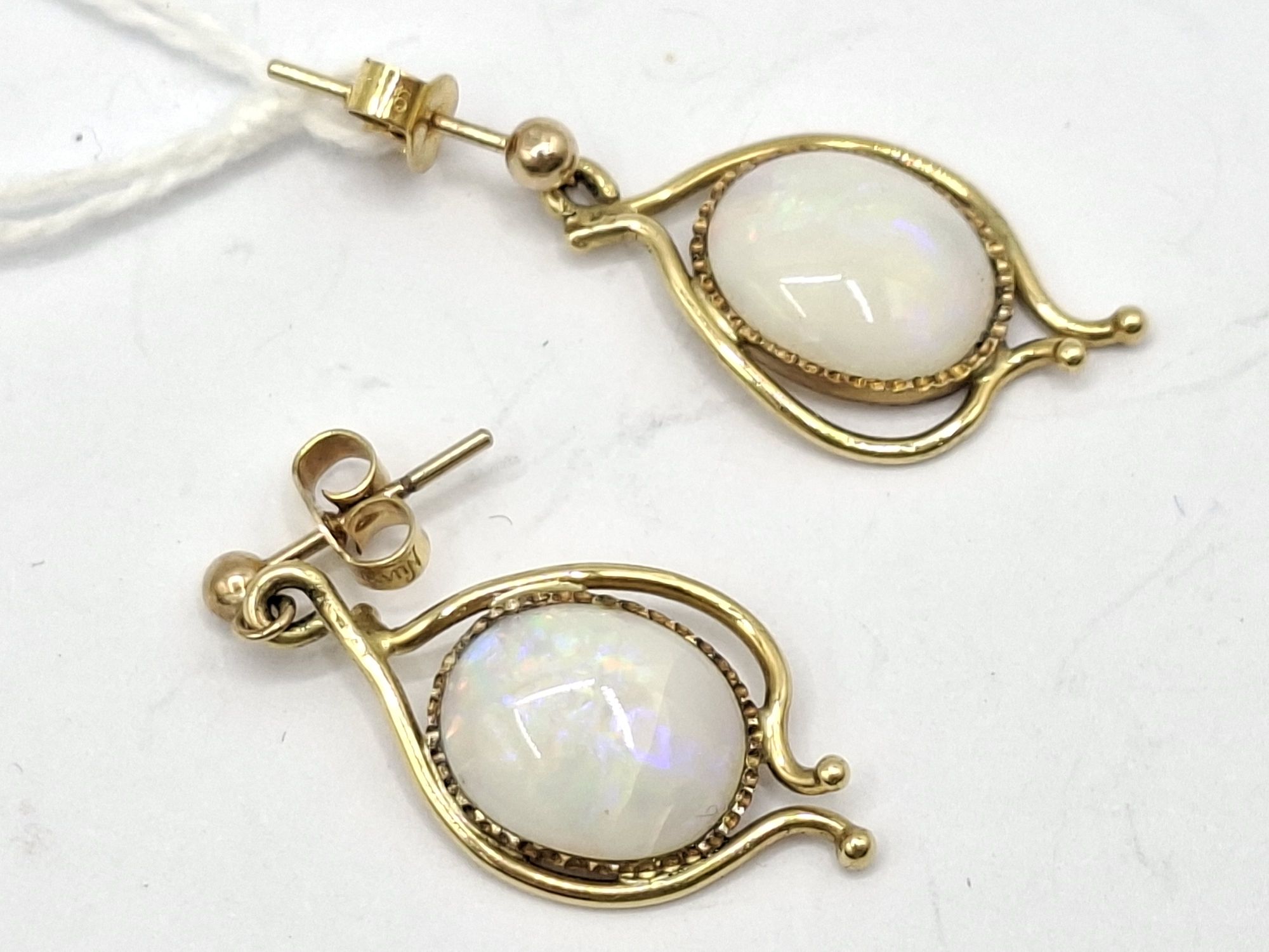 9ct Gold Opal Earrings