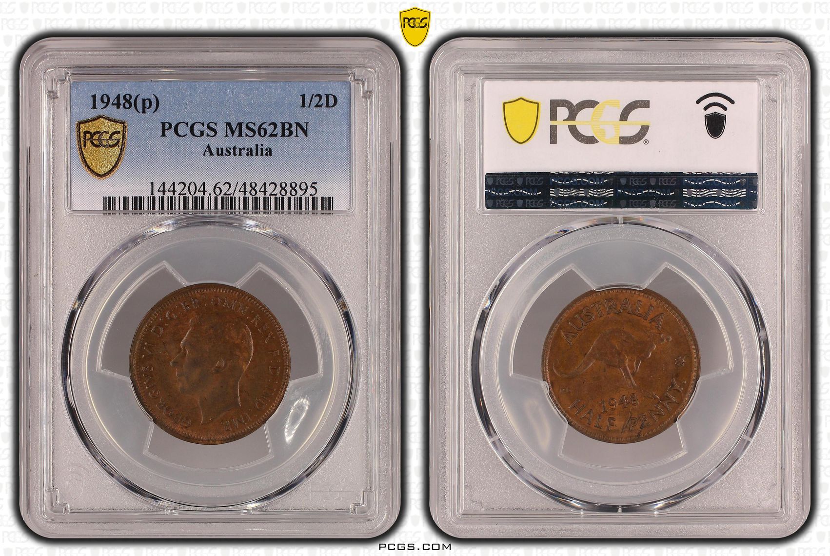 Halfpenny, 1948(p), PCGS MS 62BN