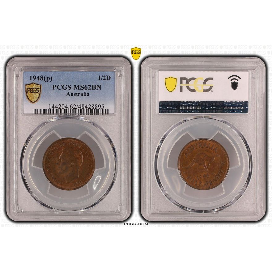 Halfpenny, 1948(p), PCGS MS 62BN